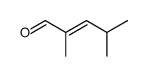 2,4-dimethylpent-2-enal Structure