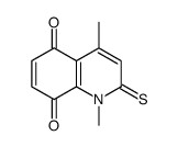 5,8-Quinolinedione,1,2-dihydro-1,4-dimethyl-2-thioxo-结构式