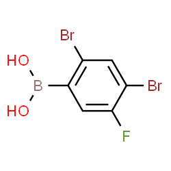 2,4-Dibromo-5-fluorophenylboronic acid结构式