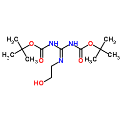 1,3-二-Boc-2-(2-羟乙基)胍结构式