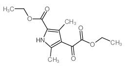 1H-Pyrrole-3-aceticacid, 5-(ethoxycarbonyl)-2,4-dimethyl-a-oxo-, ethyl ester Structure