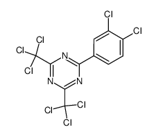 2-(3,4-dichloro-phenyl)-4,6-bis-trichloromethyl-[1,3,5]triazine Structure