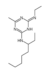 4-N-ethyl-6-methyl-2-N-octan-3-yl-1,3,5-triazine-2,4-diamine结构式