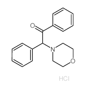 Ethanone,2-(4-morpholinyl)-1,2-diphenyl-, hydrochloride (1:1) Structure