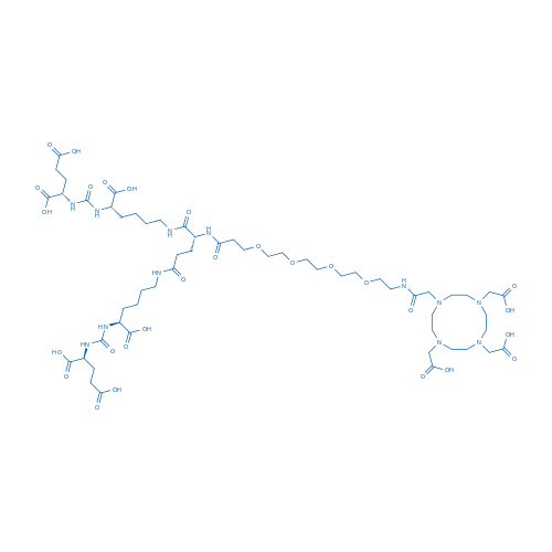 (3S,7S,14R,23S,27S)-5,13,17,25-Tetraoxo-14-(2-oxo-1-(4,7,10-tris(carboxymethyl)-1,4,7,10-tetraazacyclododecan-1-yl)-6,9,12,15-tetraoxa-3-azaoctadecanamido)-4,6,12,18,24,26-hexaazanonacosane-1,3,7,23,27,29-hexacarboxylic acid structure