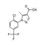 1-[2-Chloro-5-(trifluoromethyl)phenyl]-5-methyl-1H-pyrazole-4-carboxylic Acid Structure