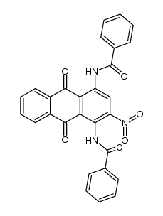 1,4-bis-benzoylamino-2-nitro-anthraquinone Structure