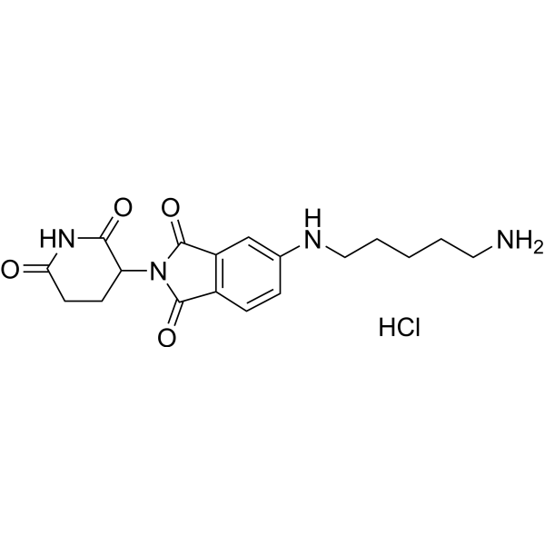 Pomalidomide-5-C5-NH2 hydrochloride结构式