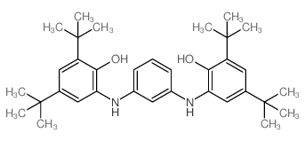 6,6'-(1,3-PHENYLENEBIS(AZANEDIYL))BIS(2,4-DI-TERT-BUTYLPHENOL)结构式