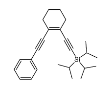 triisopropyl-2-[2-(2-phenyl-1-ethynyl)-1-cyclohexenyl]-1-ethynylsilane Structure