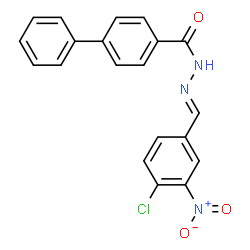 N'-(4-chloro-3-nitrobenzylidene)-4-biphenylcarbohydrazide结构式