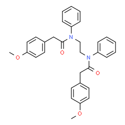 2-(4-methoxyphenyl)-N-(2-{[(4-methoxyphenyl)acetyl]anilino}ethyl)-N-phenylacetamide Structure