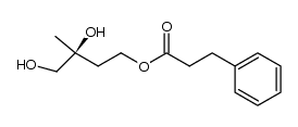 3-phenylpropionic acid (3S)-3,4-dihydroxy-3-methylbutyl ester Structure