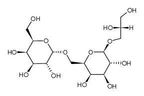 (2R)-3-O-[α-D-galactopyranosyl-(1''''->6''')-O-β-D-galactopyranosyl]-sn-glycerol结构式