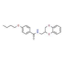 4-Butoxy-N-(2,3-dihydro-1,4-benzodioxin-2-ylmethyl)benzamide结构式