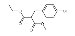 2-[(4-chlorophenyl)methyl]malonic acid diethyl ester结构式