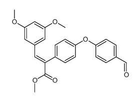 3-(3,5-Dimethoxyphenyl)-2-[4-(4-formylphenoxy)-phenyl]-acrylic acid methyl ester Structure