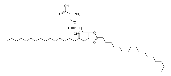 {1-O-hexadecanoyl-2-O-[(Z)-octadec-9-enoyl]-sn-glycero-3-phospho}serine结构式