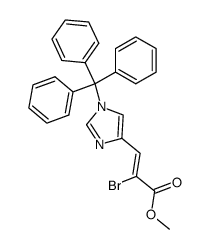 (Z)-2-bromo-3-(1-trityl-1H-imidazol-4-yl)acrylic acid methyl ester结构式