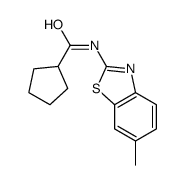 Cyclopentanecarboxamide, N-(6-methyl-2-benzothiazolyl)- (9CI) structure