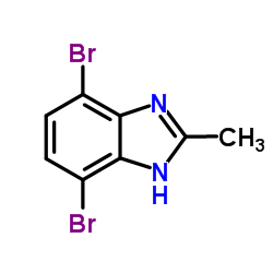 4,7-dibromo-2-methyl-1H-benzo[d]imidazole structure