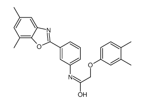 Acetamide, N-[3-(5,7-dimethyl-2-benzoxazolyl)phenyl]-2-(3,4-dimethylphenoxy)- (9CI)结构式