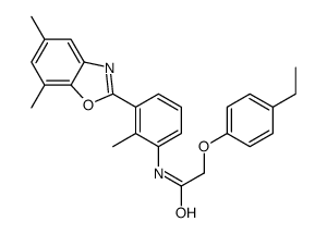 Acetamide, N-[3-(5,7-dimethyl-2-benzoxazolyl)-2-methylphenyl]-2-(4-ethylphenoxy)- (9CI) structure