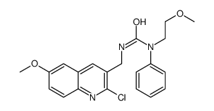 (9ci)-N-[(2-氯-6-甲氧基-3-喹啉)甲基]-N-(2-甲氧基乙基)-N-苯基脲结构式