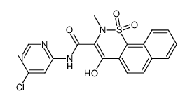 N-(6-Chloro-4-pyrimidinyl)-4-hydroxy-2-methyl-2H-naphtho[2,1-e]-1,2-thiazine-3-carboxamide-1,1-dioxide Structure