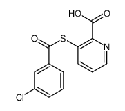 3-(3-chlorobenzoyl)sulfanylpyridine-2-carboxylic acid结构式