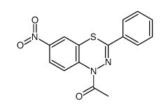 1-(6-nitro-3-phenyl-4,1,2-benzothiadiazin-1-yl)ethanone Structure