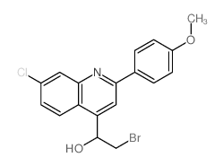 2-bromo-1-[7-chloro-2-(4-methoxyphenyl)quinolin-4-yl]ethanol structure