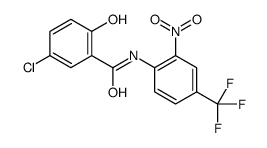 5-chloro-2-hydroxy-N-[2-nitro-4-(trifluoromethyl)phenyl]benzamide Structure