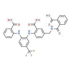 Benzoic acid,5-[[(2-carboxybenzoyl)amino]methyl]-2-[[2-[(2-carboxyphenyl)amino]-5-(trifluoromethyl)phenyl]amino]- picture