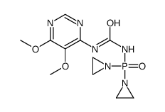 1-(Di(1-aziridinyl)phosphinyl)-3-(5,6-dimethoxy-4-pyrimidinyl)urea结构式