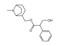 3-Hydroxy-2-phenylpropionic acid (8-methyl-8-azabicyclo[3.2.1]octan-2-yl)methyl ester structure