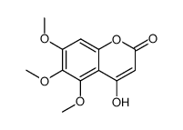 4-hydroxy-5,6,7-trimethoxychromen-2-one结构式