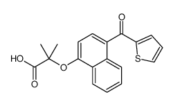 2-methyl-2-[4-(thiophene-2-carbonyl)naphthalen-1-yl]oxypropanoic acid Structure