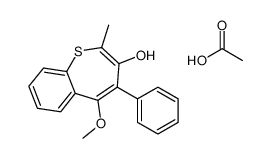 acetic acid,5-methoxy-2-methyl-4-phenyl-1-benzothiepin-3-ol结构式