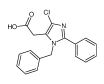 1-benzyl-4-chloro-2-phenylimidazole-5-acetic acid结构式