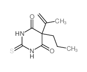 4,6(1H,5H)-Pyrimidinedione,dihydro-5-(1-methylethenyl)-5-propyl-2-thioxo-结构式