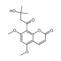 8-(3-hydroxyisovaleroyl)-5,7-dimethoxycoumarin Structure