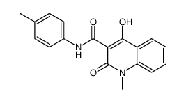 4-hydroxy-1-methyl-N-(4-methylphenyl)-2-oxoquinoline-3-carboxamide结构式