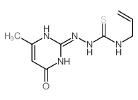 Hydrazinecarbothioamide,2-(1,6-dihydro-4-methyl-6-oxo-2-pyrimidinyl)-N-2-propen-1-yl- Structure