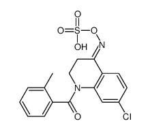 [(Z)-[7-chloro-1-(2-methylbenzoyl)-2,3-dihydroquinolin-4-ylidene]amino] hydrogen sulfate Structure