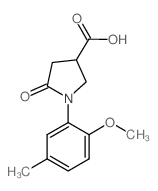 1-(2-METHOXY-5-METHYLPHENYL)-5-OXOPYRROLIDINE-3-CARBOXYLIC ACID structure