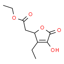 2-Furanacetic acid, 3-ethyl-2,5-dihydro-4-hydroxy-5-oxo-, ethyl ester (9CI) Structure