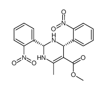 6-Methyl-2,4-bis-(2-nitrophenyl)-1,2,3,4-tetrahydropyrimidin-5-carbonsaeuremethylester结构式