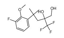 4-(3-fluoro-2-methoxyphenyl)-2-hydroxy-4-methyl-2-(trifluoromethyl)-pentan-1-ol结构式