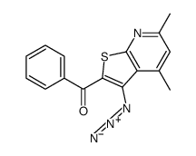 (3-azido-4,6-dimethylthieno[2,3-b]pyridin-2-yl)-phenylmethanone结构式